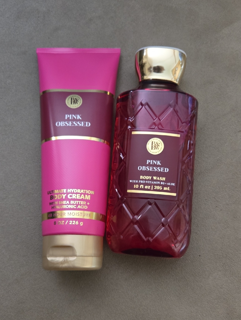 Bath & Body Works Pink Obsessed Body Wash & Cream - Pink and Gold